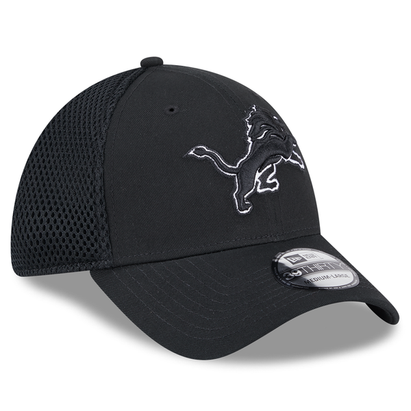 Detroit Lions New Era Monochrome Neo 39THIRTY Flex Hat - Black