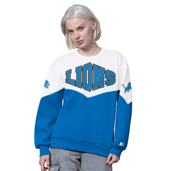Detroit Lions Starter Women's Clutch Hit Pullover Sweatshirt - Blue