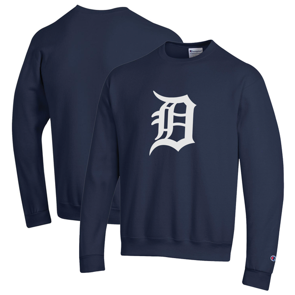 Detroit Tigers Champion Powerblend Pullover Sweatshirt - Navy