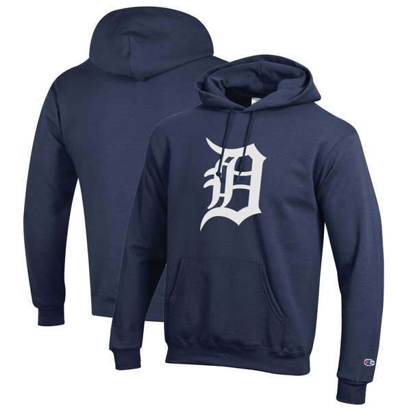 Detroit Tigers Champion Powerblend Pullover Hoodie - Navy