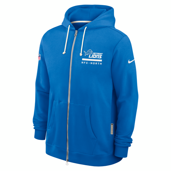 Detroit Lions Nike 2025 Sideline Standard Issue Utility Player Dri-FIT Full-Zip Hoodie - Blue