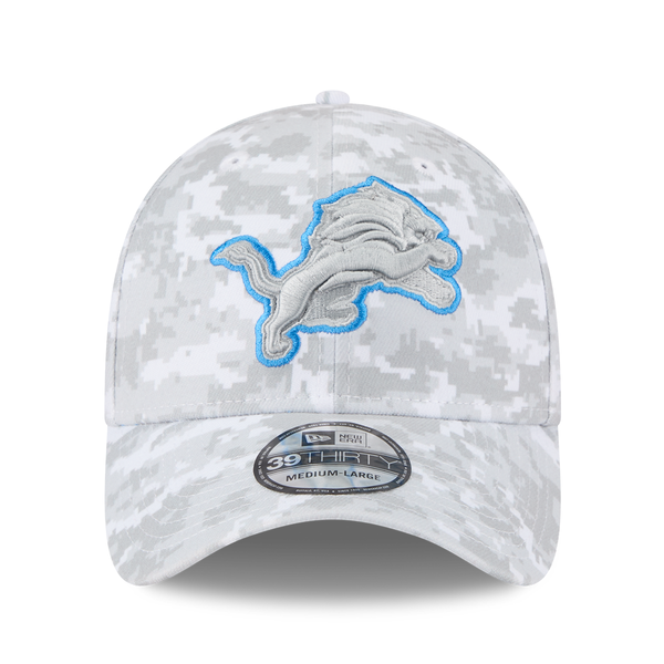 Detroit Lions New Era 2025 Salute to Service 39THIRTY Flex Hat - Arctic Camo Detroit Lions New Era 2025 Salute to Service 39THIRTY Flex Hat - Arctic Camo