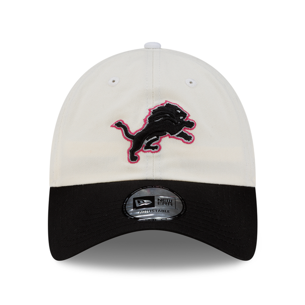 Detroit Lions New Era Women's 2Tone Casual Classic Adjustable Hat - Chrome/Black