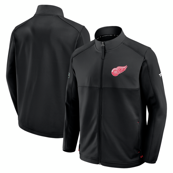 Detroit Red Wings Fanatics Authentic Pro Rink Full-Zip Jacket - Black Detroit Red Wings Fanatics Authentic Pro Rink Full-Zip Jacket - Black