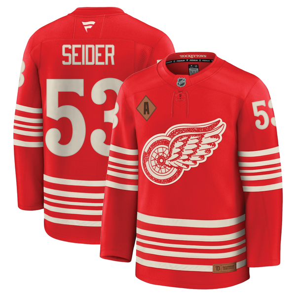 Moritz Seider Detroit Red Wings Fanatics Centennial Premium Replica Jersey - Red