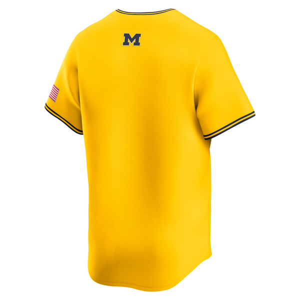 Michigan Wolverines Nike Replica Baseball Jersey - Maize