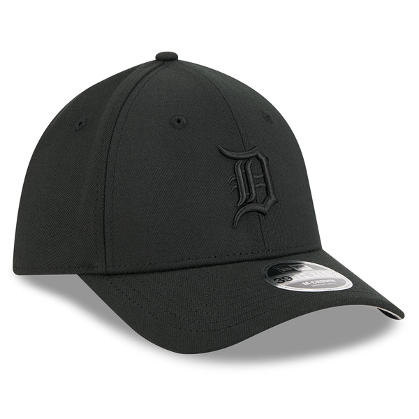 Detroit Tigers New Era Blackout M-Crown 39Thirty Flex Hat - Black
