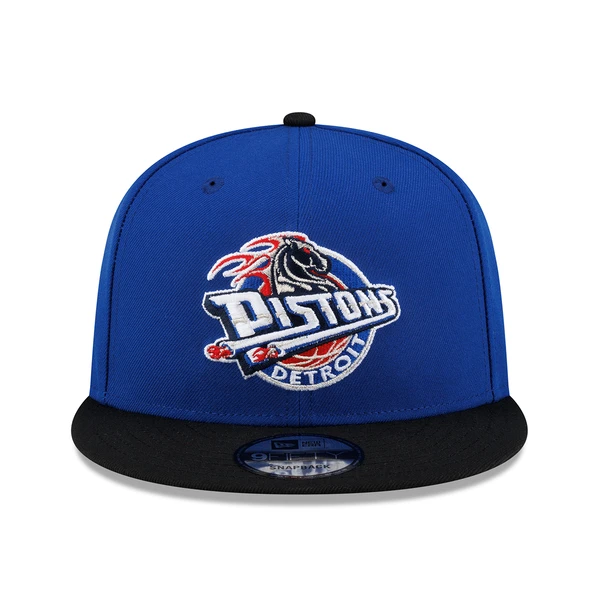 Detroit Pistons New Era Throwback 2Tone 9FIFTY Snapback Hat - Royal/Black