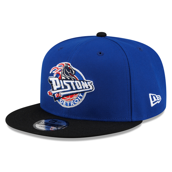 Detroit Pistons New Era Throwback 2Tone 9FIFTY Snapback Hat - Royal/Black