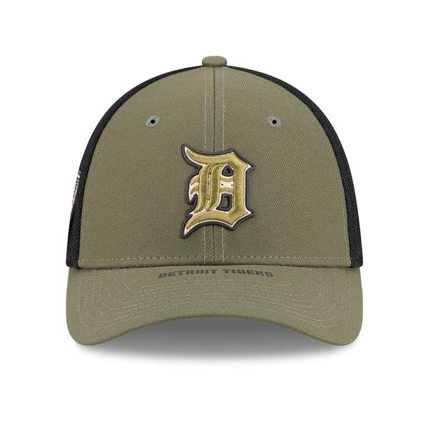 Detroit Tigers New Era 2026 Armed Forces Day 39THIRTY Flex Hat - Olive/Black