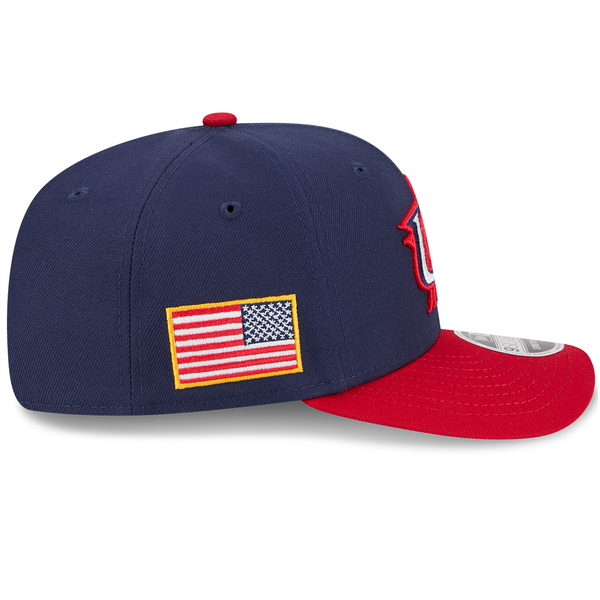 USA Baseball New Era 2026 World Baseball Classic 9SEVENTY Stretch-Snap Hat - Navy/Red
