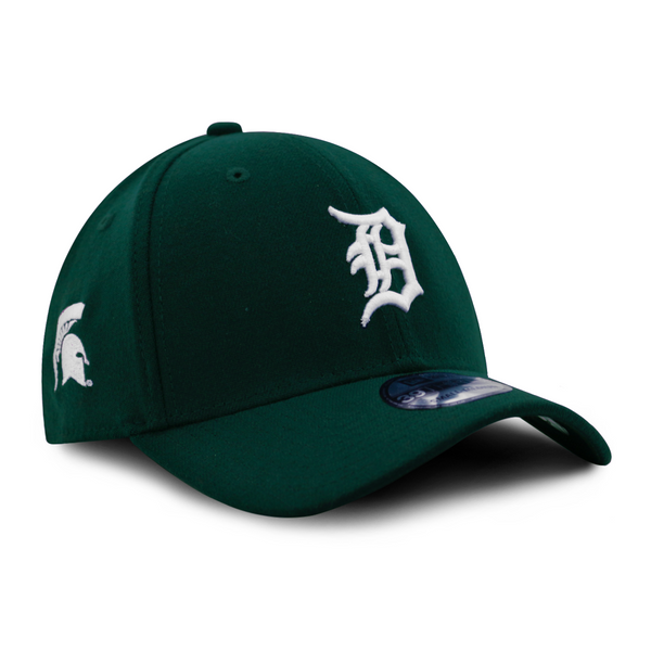 Detroit Tigers x Michigan State Spartans New Era Co-Branded 39Thirty Flex Hat - Green