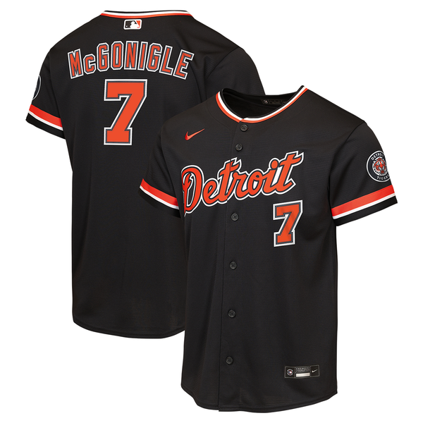 Kevin McGonigle Detroit Tigers Nike Youth Alternate Road Stadium Jersey - Navy