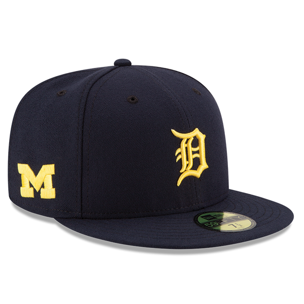 Detroit Tigers x Michigan Wolverines New Era Co-Branded 59Fifty Fitted Hat - Navy
