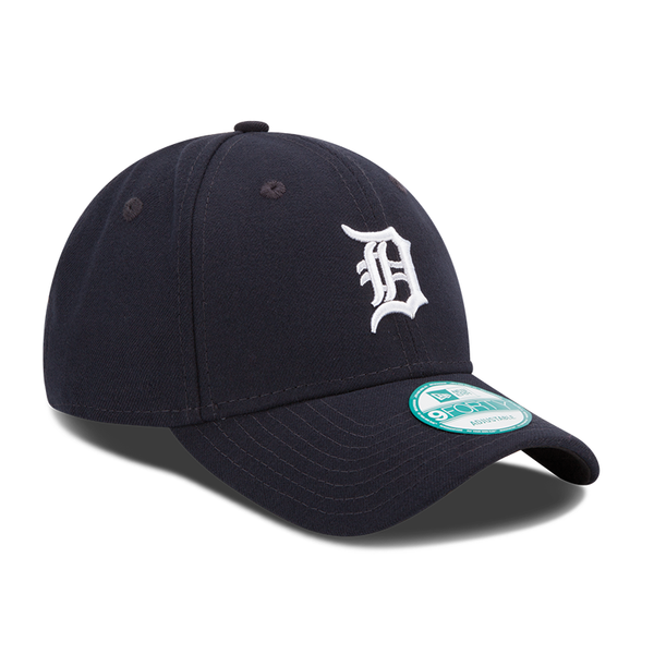 Detroit Tigers New Era Road The League 9Forty Adjustable Hat - Navy