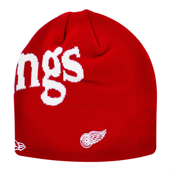 New Era Detroit Red Wings Red Scroll Knit Beanie