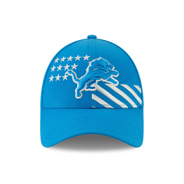 New Era Detroit Lions Blue 9Forty Draft Day Adjustable Hat