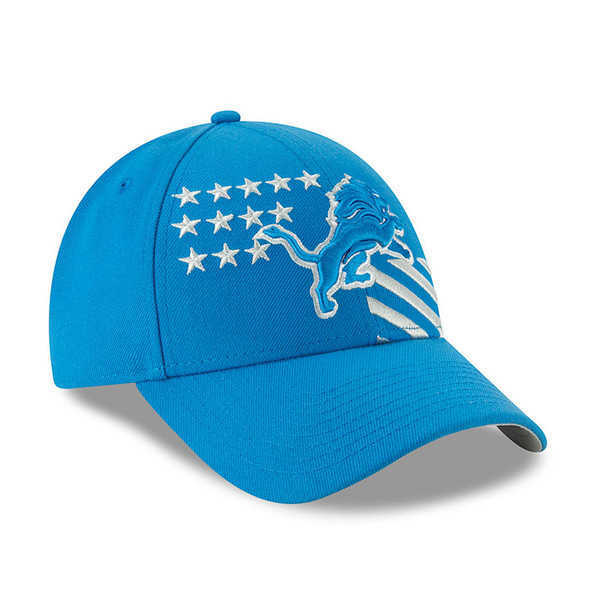 New Era Detroit Lions Blue 9Forty Draft Day Adjustable Hat