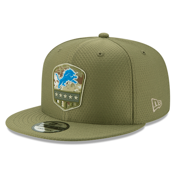 New Era Detroit Lions Olive 9Fifty 2019 Salute To Service Snapback