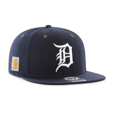 47 Brand Detroit Tigers Navy Carhartt Captain Snapback Hat