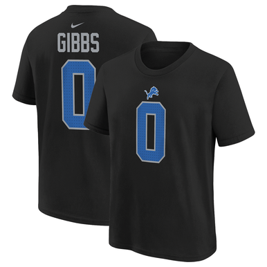 Jahmyr Gibbs Detroit Lions Nike Youth Name and Number T-Shirt - Black