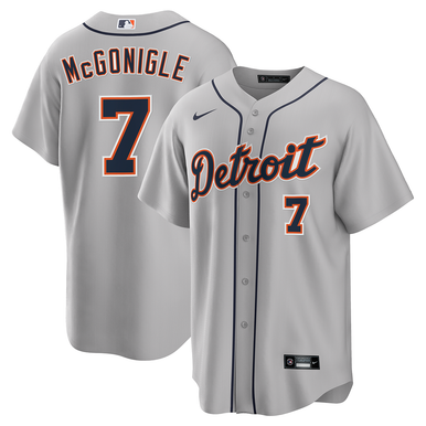 Kevin McGonigle Detroit Tigers Nike Road Replica Jersey - Gray