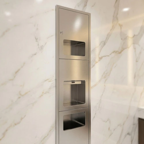 Hand Dryer Stainless-Steel 3-in-1 Waste and Towel Station 1000W 163cm