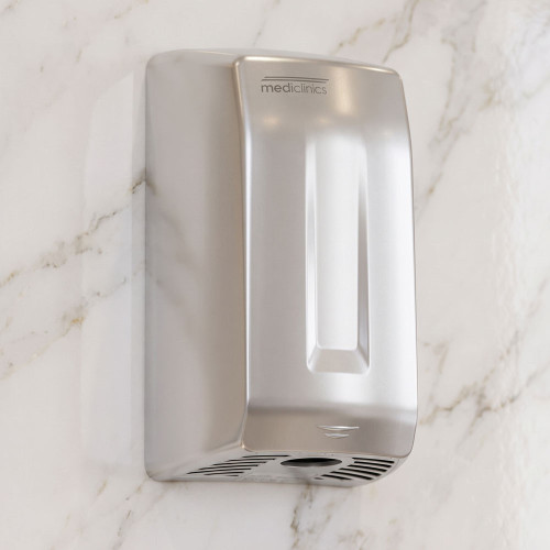 Hand Dryer Satin Silver Sensor Operated 1100W 26cm