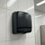 Hand Dryer Matte Black Steel Sensor Operated 1640W 30cm