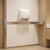 Hand Dryer White Steel Slim Sensor Operated 850W 27cm