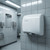 Hand Dryer White Steel Slim Sensor Operated 850W 27cm