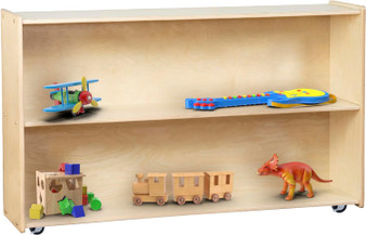RRI Goods 2 Shelf Montessori Horizontal Bookcase with Wheels (47" Width)