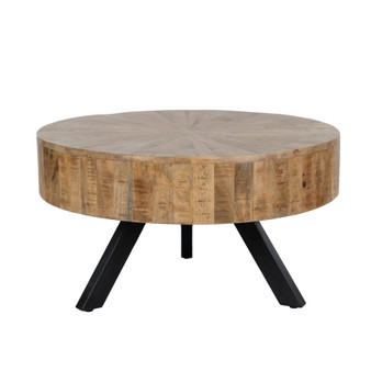 Round Mango Wood Coffee Table