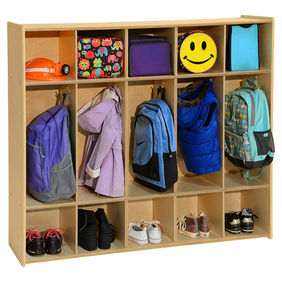Contender 5 Section Cubby Coat Locker With Bench