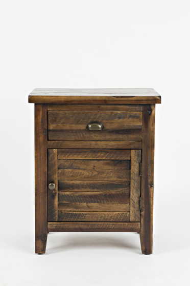 Artisan's Fusion Rustic Distressed Solid Wood Accent Table, Dakota Oak
