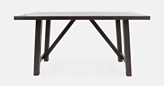 Country Side 72" Counter Solid Wood Trestle Dining Table