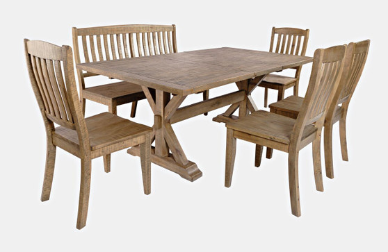 Cedar Circle Solid Wood 78" Six-Piece Dining Set Cedar Circle Solid Wood 78" Six-Piece Dining Set