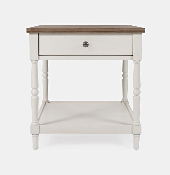 Orchard Country Farmhouse End Table with Drawer