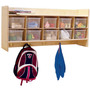 Contender 10 Section Wall Hanging Shelf with Clear Bins
