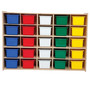 Contender 25 Cubbies Storage Cabinet with Assorted Color Trays