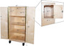 Wood Designs Mobile Storage Cabinet With Hidden Compartment Fully Assembled