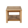 RRI Goods Teak Wood Side Table with Storage - 18"