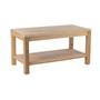 RRI Goods Premium Grade A Teak Wood Coffee Table with Shelf, Natural