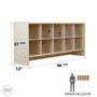 RRI Goods 10-Section Wall Mount Classroom Storage Cubby Organizer Coat Locker with Shelf and Plastic Bins