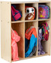 3-Section Classroom Coat Locker and Backpack Hanger