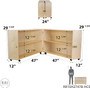RRI Goods Montessori Birch Wood Folding Bookcase with Casters