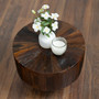Round Jungle Wood Side Table