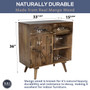 36" Fractal Burn Sideboard with Drawers Storage Cabinet