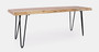 Solid Acacia Live Edge Bench with Hairpin Legs – Rustic Seating
