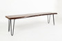 Solid Acacia Live Edge Bench with Hairpin Legs – Rustic Seating